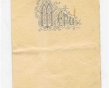 Hotel de France Poiters French Restaurant Dejeuner Menu Card 1939 Maisin... - £9.47 GBP