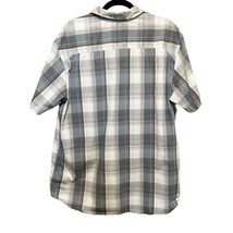 Columbia Men’s Short Sleeve Casual Button Down Shirt Blue Plaid Size L - £10.81 GBP