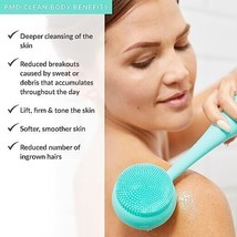 PMD Clean Body Cleansing Device with 3 Interchangeable Attachments, Teal - £55.03 GBP