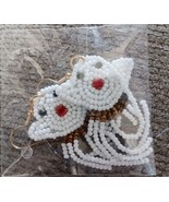 CHRISTMAS REINDEER SEED BEED DANGLE EARRINGS new in package - $17.52 CAD