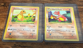 Charmander 46/102 Charmeleon 24/102 1st Edition SHADOWLESS NM Pair Pokémon Base - £51.43 GBP