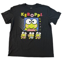 Sanrio Unisex Black Keroppi Short Sleeve Graphic T-shirt, Size Large - £11.87 GBP