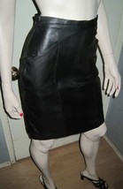 Vintage SEARCH LIGHT Women&#39;s Ladies LEATHER Skirt Sz 26 - $16.99