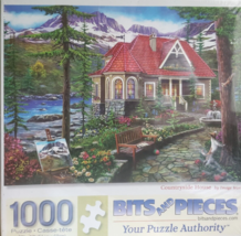 Bits and Pieces - 1000 Piece Puzzle Countryside House Forest Mountain La... - $21.49