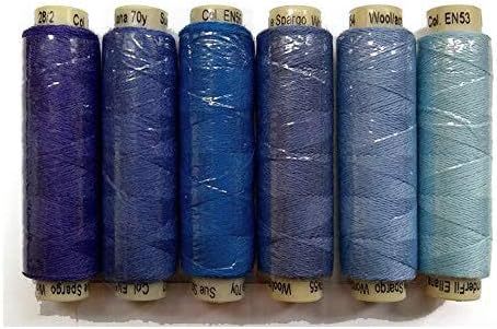 Sue Spargo Ellana Wool Blend Thread For Embroidery - Six, 06 - Blues &amp; P... - $39.94