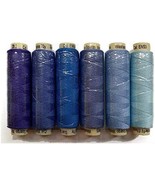 Sue Spargo Ellana Wool Blend Thread For Embroidery - Six, 06 - Blues &amp; P... - $751.20 MXN