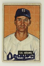Vintage Baseball Card Bowman Gum 1951 #152 Cal Abrams Brooklyn Dodgers Outfield - £7.59 GBP