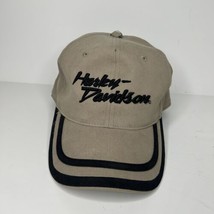 HARLEY DAVIDSON BASEBALL CAP/HAT-HD SIZE MEDIUM FITS 7 3/8&quot; BEIGE-BROWN/... - £15.76 GBP