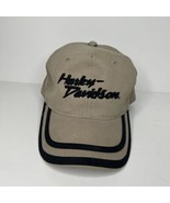 HARLEY DAVIDSON BASEBALL CAP/HAT-HD SIZE MEDIUM FITS 7 3/8&quot; BEIGE-BROWN/... - £15.58 GBP
