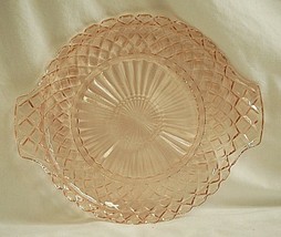 Old Vintage Waterford Pink Depression by Anchor Hocking 12&quot; Cake Plate Waffle - £31.15 GBP