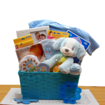 Puppy Love New Baby Gift Basket - Blue | Baby Bath Set, Baby Boy Gift Basket, - £61.97 GBP