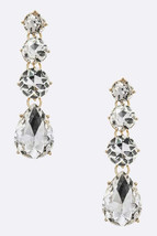 Crystal Bejeweled Statement Earrings - £13.31 GBP