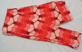 Women&#39;s LuLaRoe OS One Size Leggings Pink &amp; Red Hearts NEW - $6.68