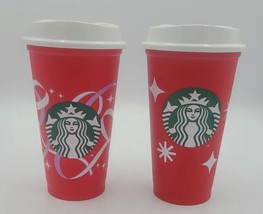 Starbucks 2022 Limited Edition Reusable Holiday Cups Celebrating 25 &amp; 50 Years. - £9.59 GBP