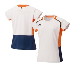 YONEX 25F/W Women&#39;s Badminton T-Shirts National Team Uniform Tee Natural... - $2,983.46 MXN