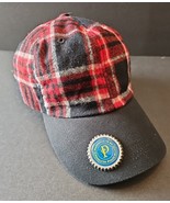 Pendleton Red Black Plaid Wool Hat Cap Adult Adjustable Bottle Opener Lo... - €21,82 EUR