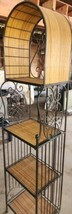 Large Arch Top Metal &amp; Wicker Shelf 4 Tier Display Plant Knick Nack Books - $1,842.66 MXN