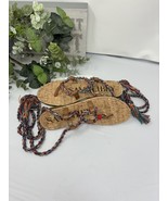 Sam &amp; Libby Women’s Size 7.5 Red Blue Boho Wrap Sandals Flats - $16.86 CAD