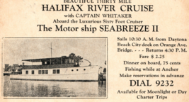 Daytona Beach Florida Motor Ship Seabreeze II Advertising Postcard - $8.56