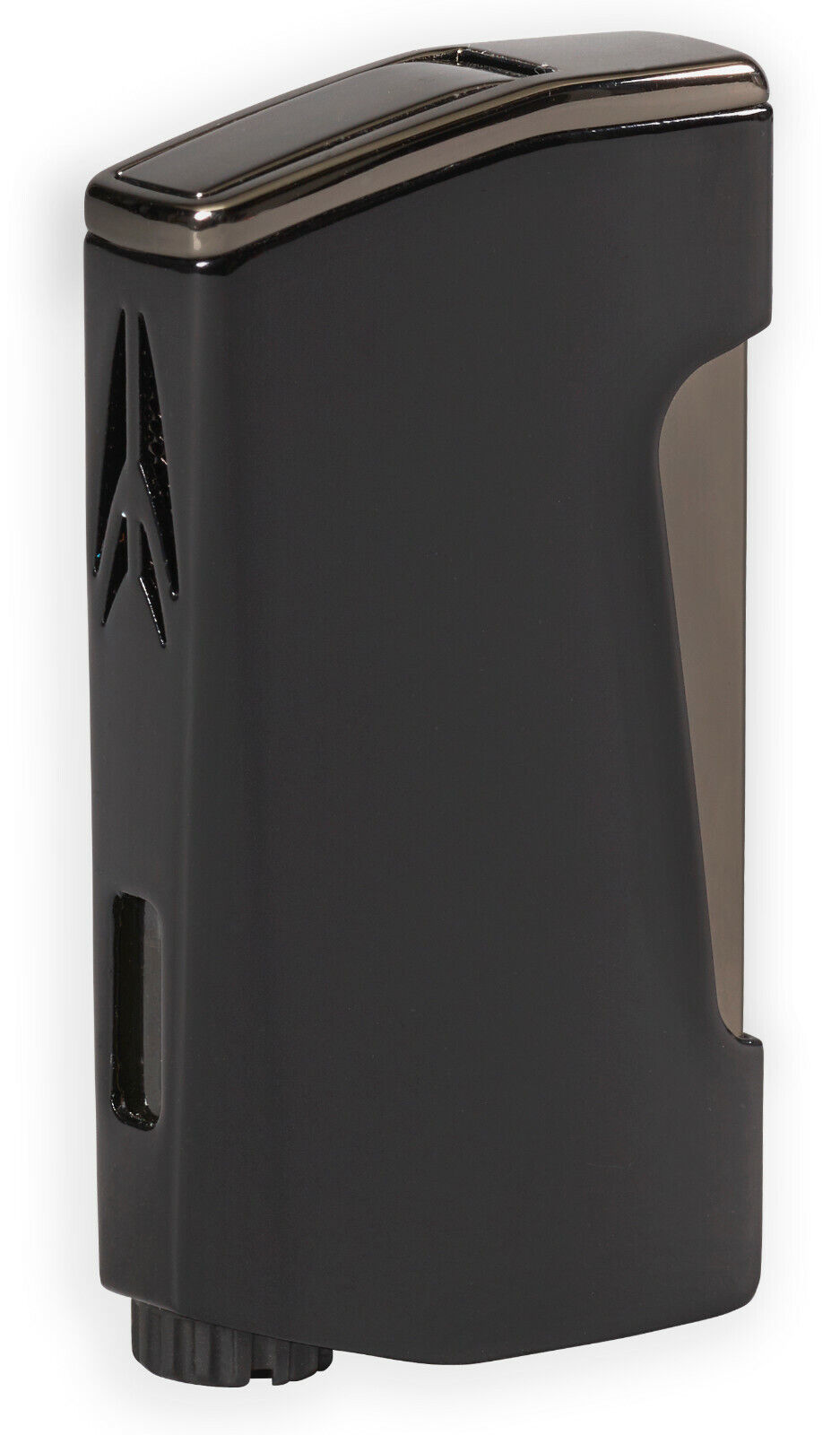 Lotus Chroma Dual Flame Lighter w/ Punch Glossy Black &amp; Gunmetal - L7100 - $35.96