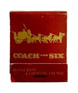 Coach And Six Restaurant Vintage Matchbook Marlborough Mass Full Unused ... - $366.58 MXN