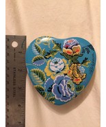 BRIGHTON TIN Box BOXes Heart FLOWERS IN RELIEF &amp; Rectangle Watch Tin - $22.76 CAD