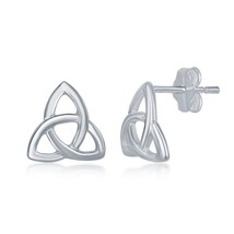 Sterling Silver Triple Triangle Celtic Design Stud Earrings - £12.02 GBP