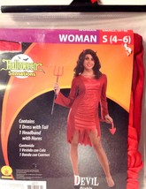 Adult Halloween Costume Red She Devil Woman Size Small 4-6 New in Package - £13.41 GBP