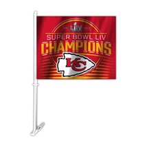 NFL Kansas City Chiefs Super Bowl LIV Champions Car Flag Football New - £8.70 GBP