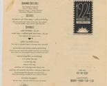 1924 Morningside Place Menu Morristown Tennessee 1990&#39;s - $17.82