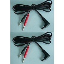 2 TENS Unit Lead Wires FITS COMPATIBLE w/ iReliev ET-1313 and ET-7070 EM... - $9.93