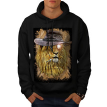 Wellcoda Smoking Lion Beast Mens Hoodie, Wild Casual Hooded Sweatshirt - £26.05 GBP+