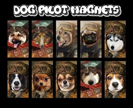 10 DIFFERENT  DOGS PILOTS MAGNETS - £78.66 GBP
