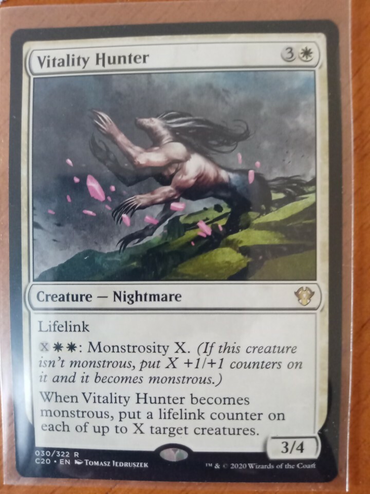 Vitality Hunter Magic The Gathering Rare Commander 2020 White - £1.53 GBP
