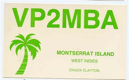 VP2MBA QSL Card Montserrat Island West Indies  - $9.90