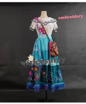 Encanto Cosplay Mirabel Costume Embroidery Dress Halloween Outfit Full S... - £171.94 GBP