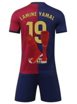 Soccer Uniform 19 Blaugrana Jersey suit Men Kids 2425 Lamine Yamal Shirt... - £38.19 GBP