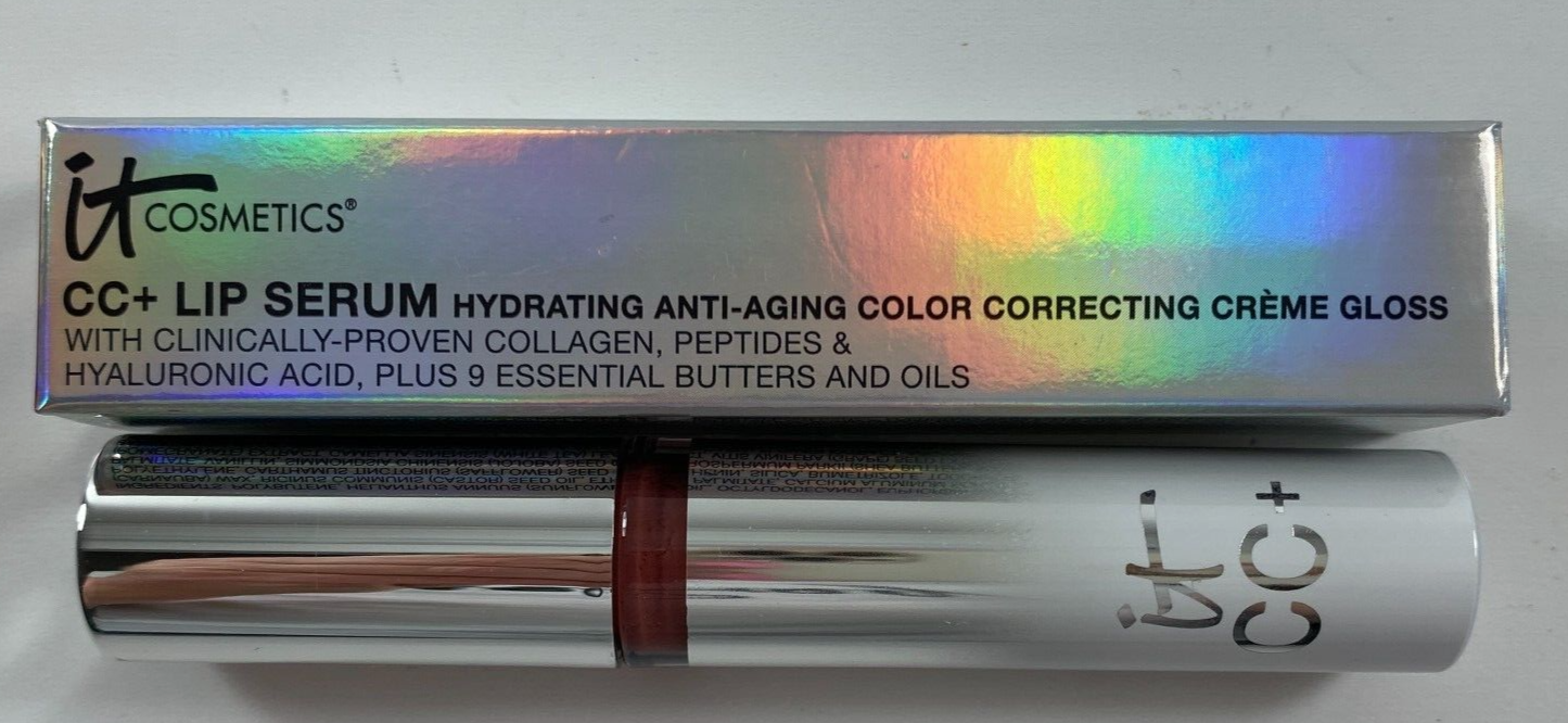 It Cosmetics CC+ Lip Serum Hydrating Anti-Aging Crème Gloss LOVE 0.11 Oz NIB - $34.64