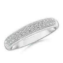 Authenticity Guarantee 
ANGARA Two Row Natural Diamond Wedding Band in 14K Go... - £661.31 GBP