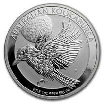 2018 Australie Pièce de Monnaie Argent 1oz Kookaburra (Bu État) - $1,447.37 MXN