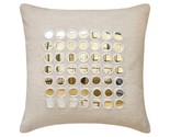 Beige Linen Mirror Embroidery Throw Pillow Cover Adrish - $54.40 - $80.70