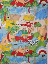 Vintage 1977 House N Home Fabrics &amp; Draperies Noah&#39;s Ark Screen Print 46 X 40in - £23.40 GBP