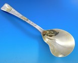 Lap Over Edge by Tiffany Sterling Silver Kidney Berry Spoon applied Bug ... - $4,900.50