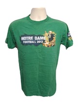 2013 Notre Dame Football On The Heels of Legends Adult Small Green TShirt - £11.67 GBP