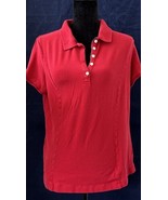 Lady&#39;s  Riders by Lee Polo Shirt, Red, Slimming, Cotton/Spandex, XL, 5 B... - $271.25 MXN