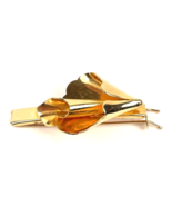 Vintage Kirks Folly Hair Clip Signed Barrette Gold Tone 2.25&quot; Accessories - $14.99 CAD
