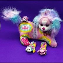 Puppy Surprise Rainbow Tie Dye Plush Dog with 3 Puppies 1 Barks Just Play 2016 - $18.80