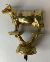 Cow Tap Handle For Beer Keg Vtg Gold Metal Trophy Dairy Farmer Milk Kegerator - £24.99 GBP
