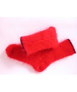Fuzzy socks * Mohair Socks * Women socks* US 10-11 Hand Knit Cuddly Hand... - £12.46 GBP+