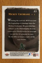 2003 Fleer Fall Classics #85 Mickey Cochrane Philadelphia Athletics Baseball - $1.97